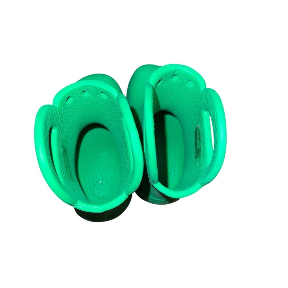 CROCS Bright Green toddler rain boots. - Picture 3 of 5